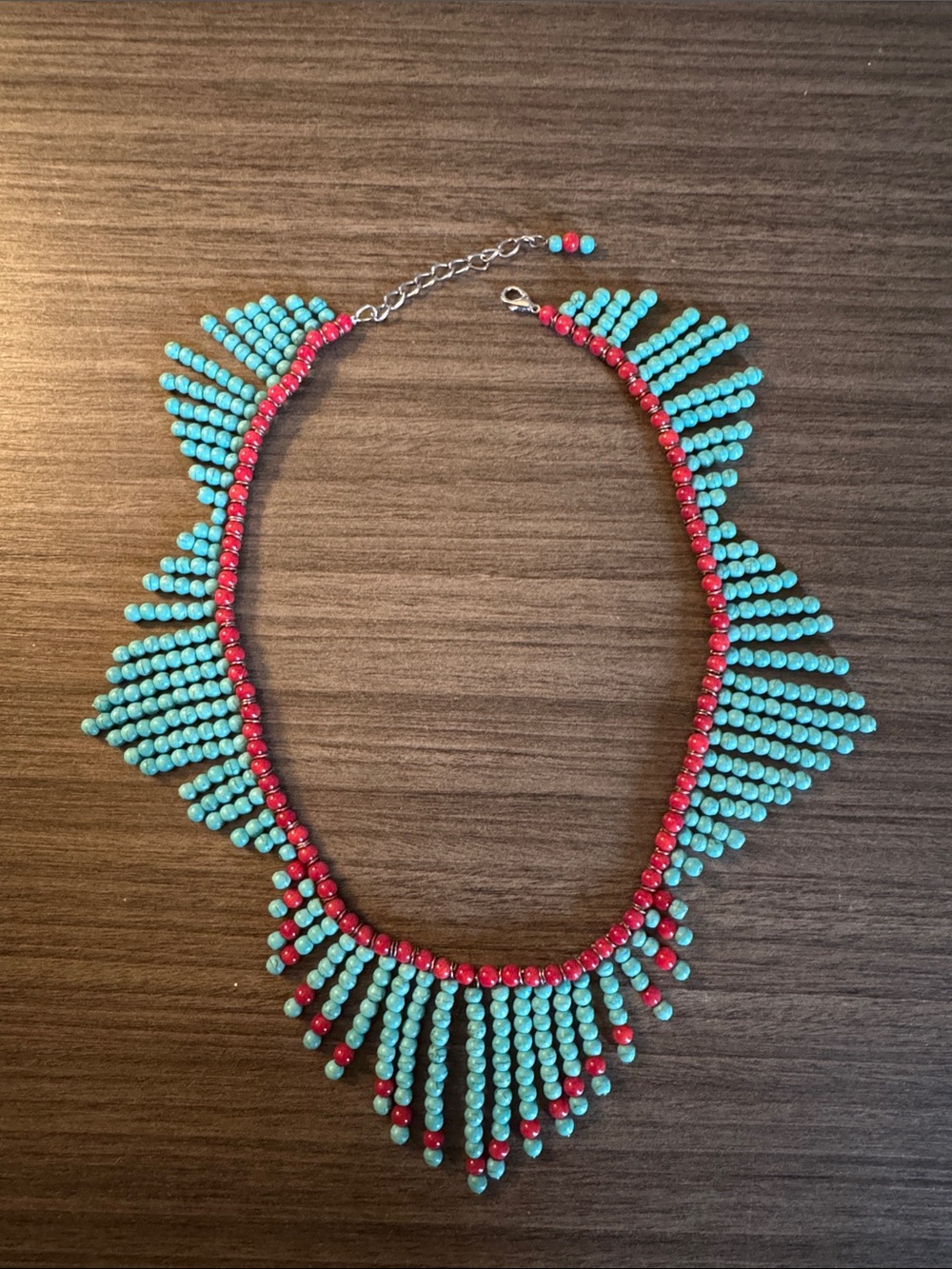 Southwest Necklace-Turquoise & Coral
